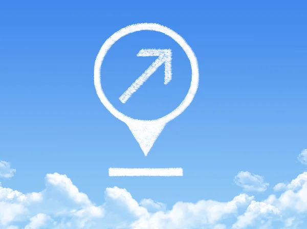 Форма облака маркера местоположения — стоковое фото