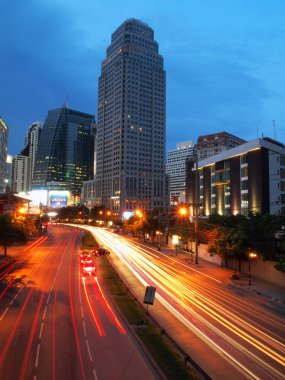 Bangkok - Haziran 4: bangkok cityscape, asok trafik iş bölgesinde Haziran 4,2012, bangkok, Tayland