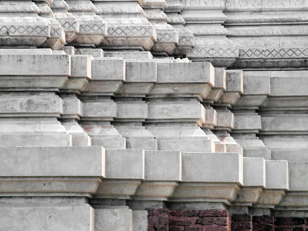 La imagen de primer plano de una parte de la pared en el templo — Foto de Stock