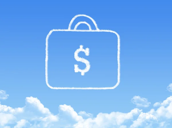Money bag cloud shape — Stock Photo, Image