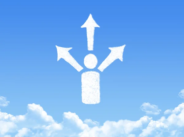 Forma de nube de tres flechas — Foto de Stock