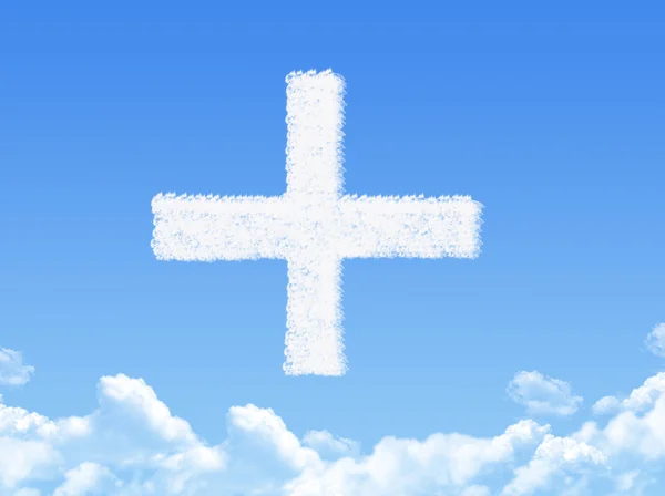 Símbolo de nuvens positivas — Fotografia de Stock
