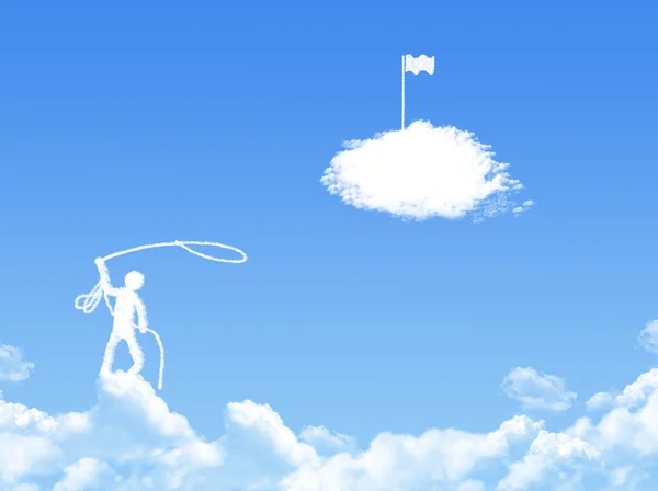 Victory concept cloud shape — Stock Photo, Image