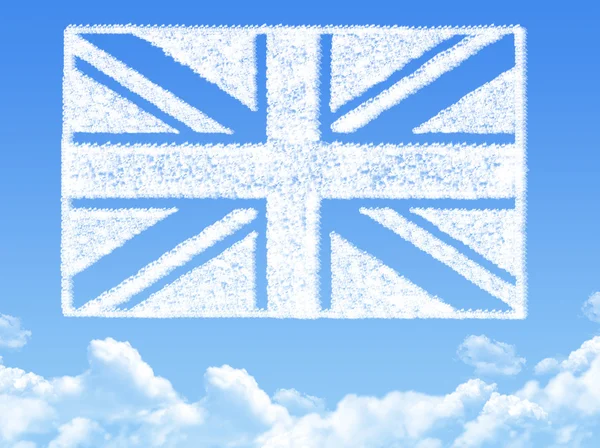 Britse vlag cloud vorm — Stockfoto