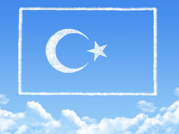 Forma de nube bandera turca —  Fotos de Stock