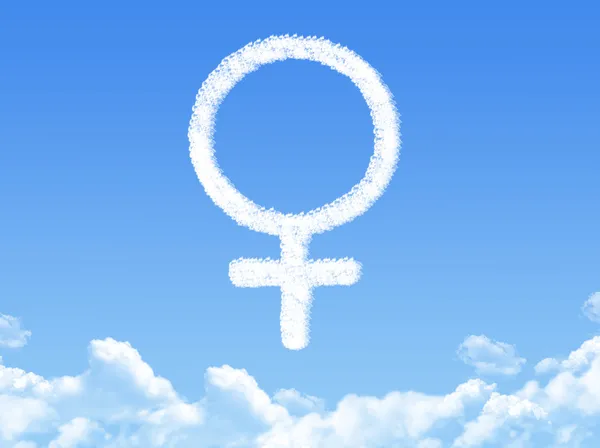 メス記号概念の雲の形 — ストック写真
