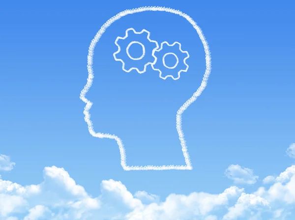 Az emberi test és az agy felhő-alakzat fogalma — Stock Fotó