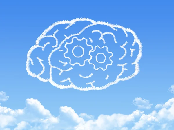 Cérebro criativo Ideia conceito forma de nuvem — Fotografia de Stock