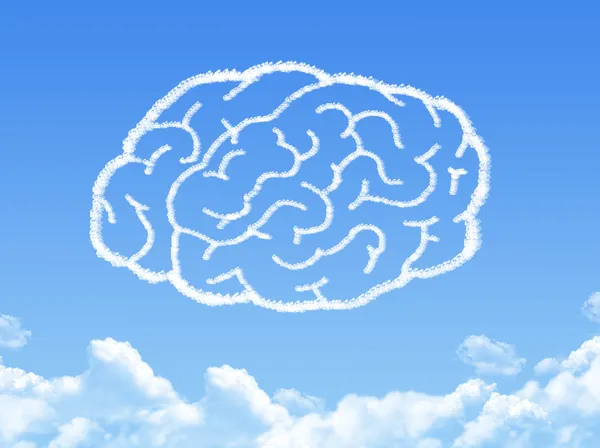 Δημιουργική εγκεφάλου ιδέα έννοια σύννεφο σχήμα — Φωτογραφία Αρχείου