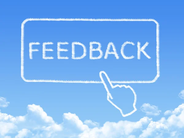 Feedback message cloud shape — Stock Photo, Image