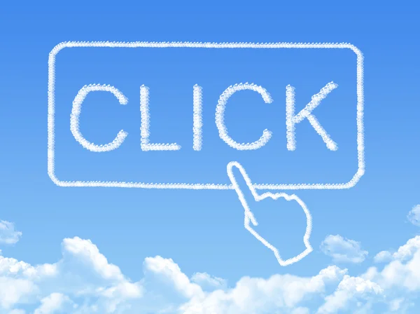 Fai clic sulla forma del messaggio cloud — Foto Stock