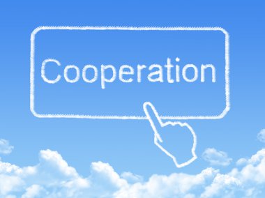 İşbirliği mesajı bulut şekli