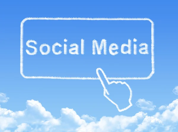 Message de médias sociaux forme de nuage — Photo