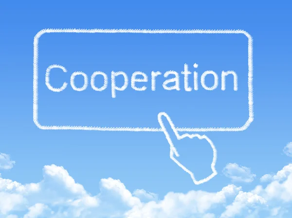Σχήμα σύννεφο μήνυμα συνεργασίας — Φωτογραφία Αρχείου