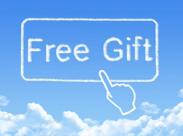 Free gift message cloud shape — Stock Photo, Image