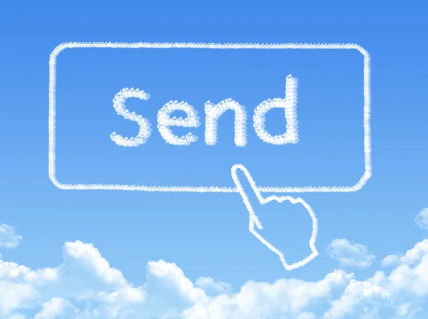 Send message cloud shape — Stock Photo, Image