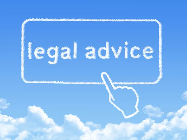 法的なアドバイス メッセージ雲の形 — ストック写真