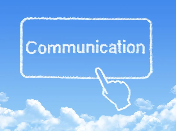 Forma del messaggio di comunicazione cloud — Foto Stock