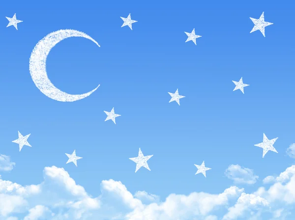 Moon on Cloud shaped ,dream concept — Stock Photo, Image