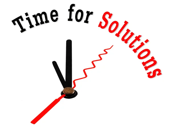 Temps pour les solutions concept horloge gros plan — Photo
