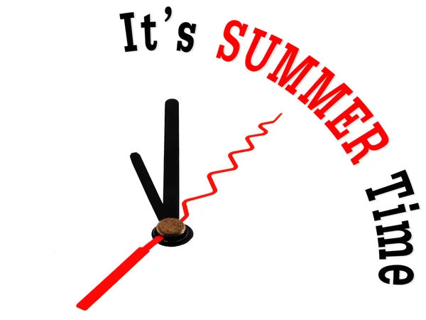 Summer time concept clock — Stock Photo, Image