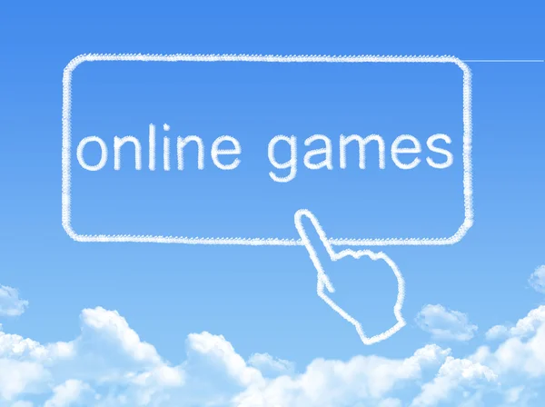 Giochi online messaggio forma nuvola — Foto Stock