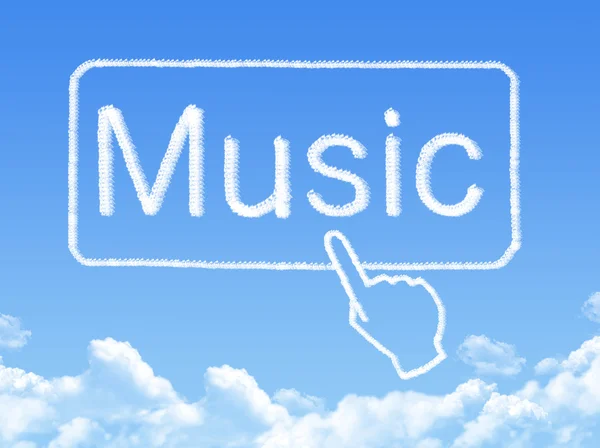 Music message cloud shape — Stock Photo, Image