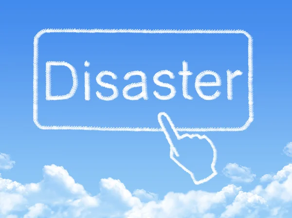 Disaster message cloud shape — Stock Photo, Image