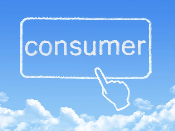 消費者のメッセージの雲の形 — ストック写真