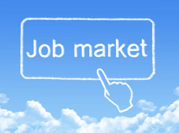 Job market message cloud shape — Stock Photo, Image