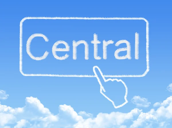 Centrala budskap moln form — Stockfoto