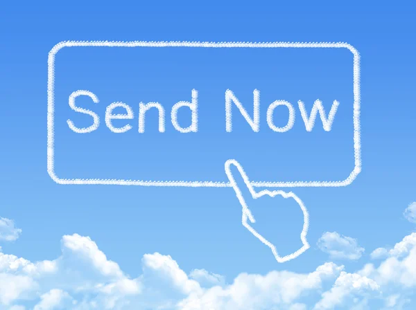 Invia ora messaggio forma nuvola — Foto Stock