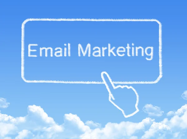 E-mailmarketing wolk berichtshape — Stockfoto