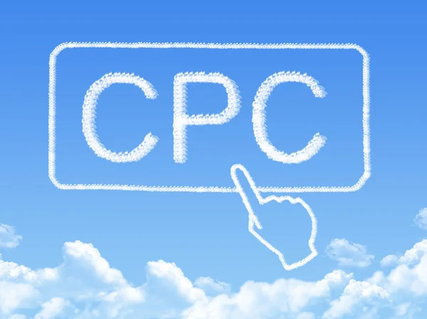 Cost Per Click message cloud shape — Stock Photo, Image