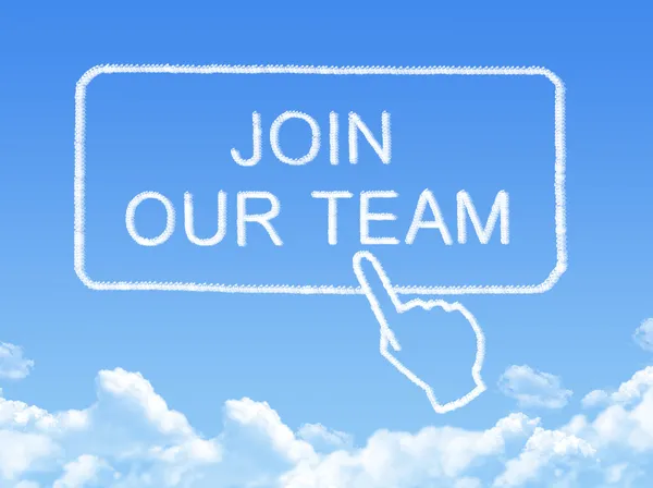 Join our team message cloud shape — Stock Photo, Image