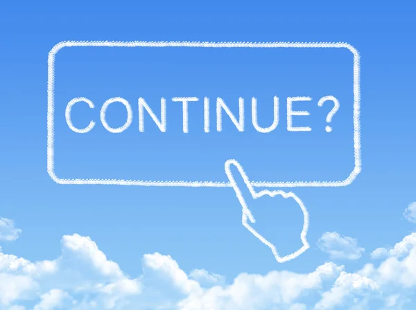 Continue message cloud shape — Stock Photo, Image
