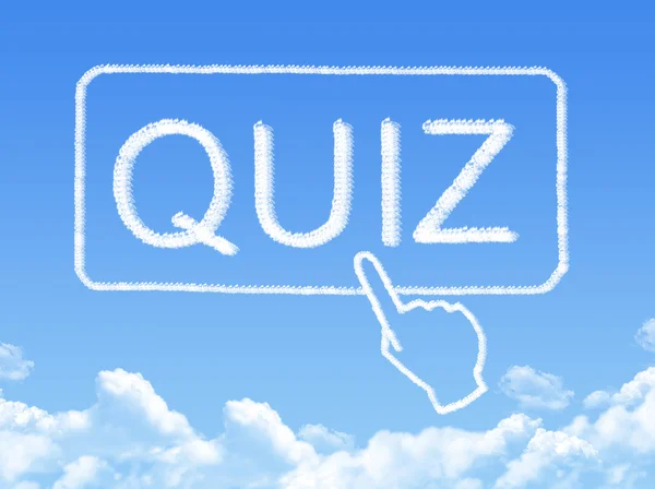 Quiz message cloud shape — Stock Photo, Image