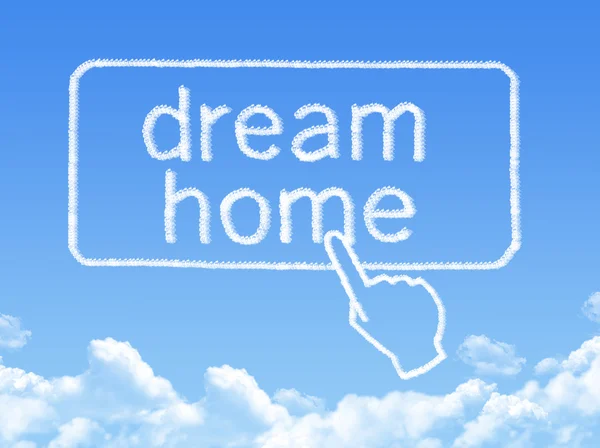 Rüya ev mesaj bulut şekli — Stok fotoğraf