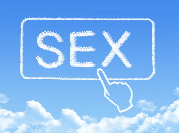 Sex message cloud shape — Stock Photo, Image