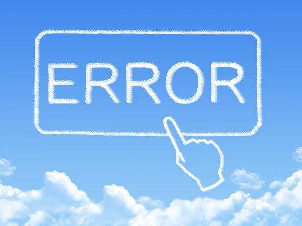 Error message cloud shape — Stock Photo, Image
