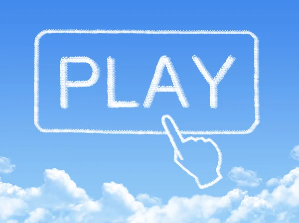 Play message cloud shape — Stock Photo, Image