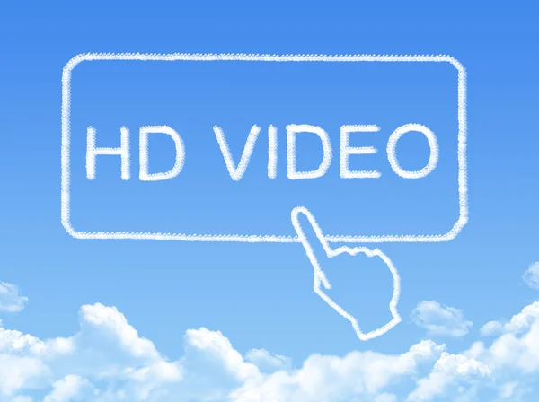 HD video zprávy cloud tvar — Stockfoto