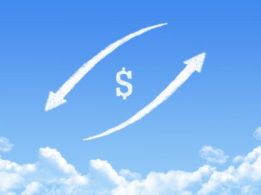 büyüme gelişme ok grafiği bulut şekli 