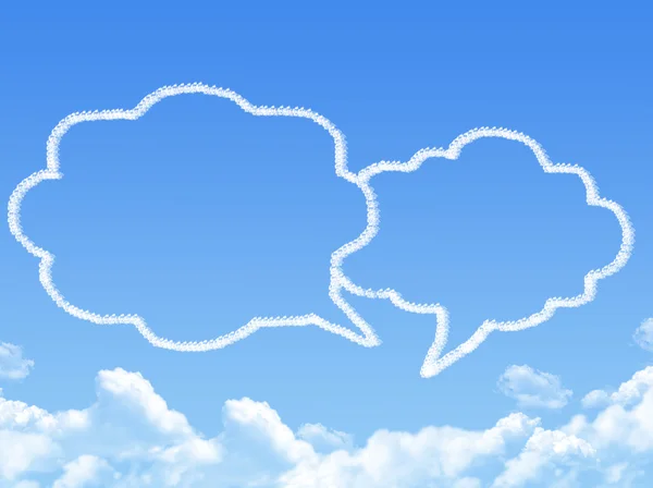 Tekstballonnen cloud vorm — Stockfoto