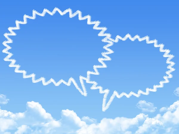 Speech bubbles cloud shape — Stock Photo, Image