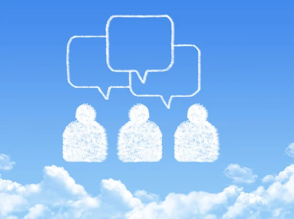 Συννεφάκια ομιλίας σύννεφο σχήμα — Φωτογραφία Αρχείου