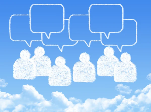 Speech bubbles cloud shape — Stock Photo, Image