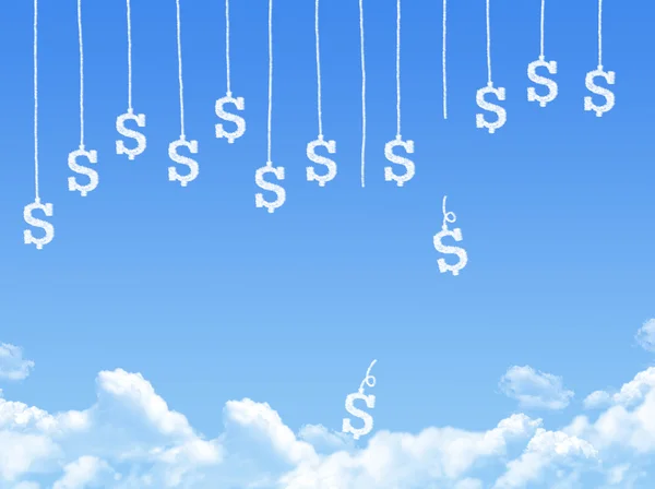 Hacer dinero en forma de nube, idea de negocio —  Fotos de Stock