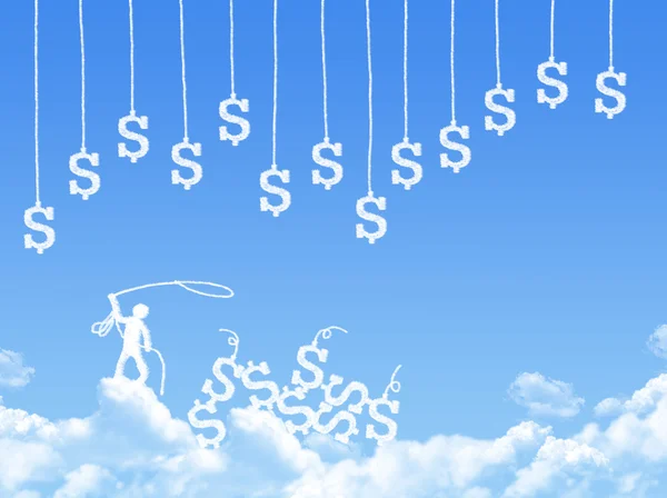 Maak geld wolk vorm, business idee — Stockfoto