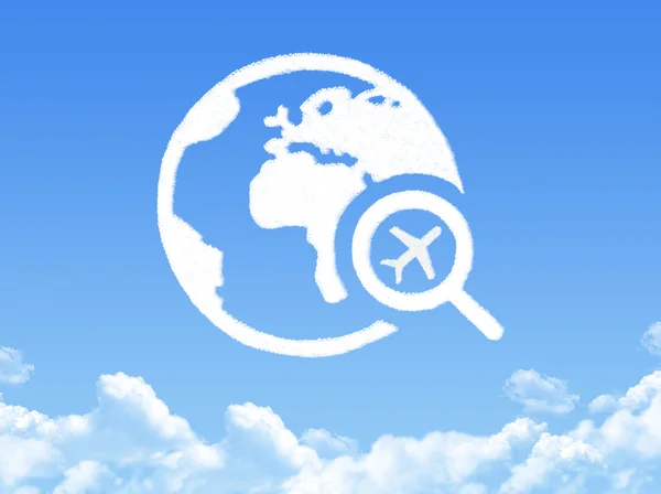 Flugzeug sucht Wolkenform — Stockfoto